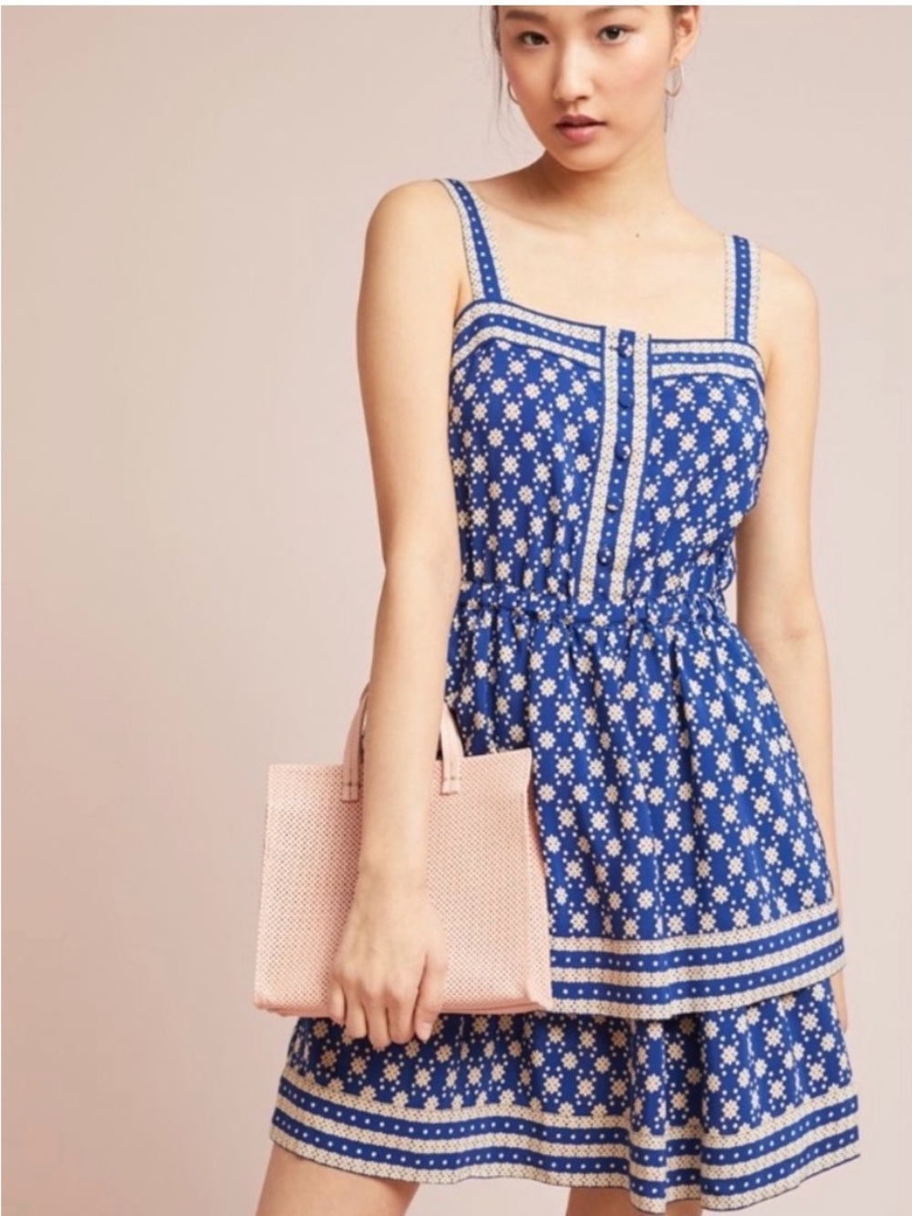NWT Anthropologie Maeve Oberlin tiered sleeveless mini dress size 4